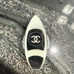 Custom CHANEL Surfboard Pop socket magnetic for phone or in car, vanity mirror..
